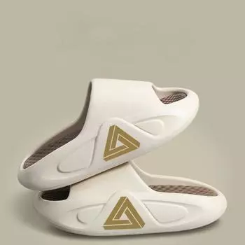 Men Massage Slippers EVA Extra-thick Soft Sole Sandals Outdoor 2024 Summer Chunky Sandalias Home Non-slip Bathroom Slides Shoes 40-41 хаки