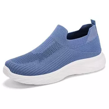 men mesh running shoes summer new unisex Comfort wedge slip on trainer Breathable running shoes fashion male tenis 36