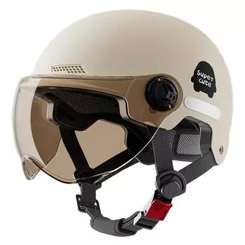 Мужские мотоциклетные полушлемы Шлем для скутера Casco Vespa village Riding Capacete de Moto Motocross Helmets With Sun Visor белый