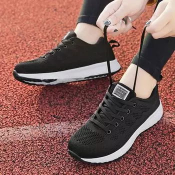 Men Running Sneakers Women Lightweight Sport Shoes Classical Mesh Breathable Casual Shoes Male Fashion Sneaker 35 чёрный