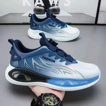 Men s 2024 Rotating Button Fashion Versatile Running Shoes Breathable and Comfortable Sports Shoes High Quality Casual Shoes 39