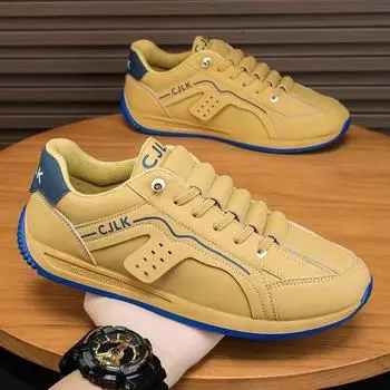 Men s 2024Spring and Autumn New Youth Luxury Sports Running Shoes Fashion Soft Sole Versatile Casual Shoes Men s Vulcanize Shoes 39 зелёный