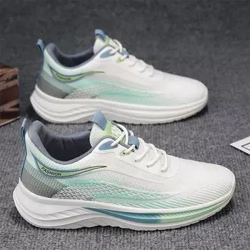 Men s 2025 new spring and summer mesh running daily lace-up breathable casual trend fashionable and comfortable sports shoes 39