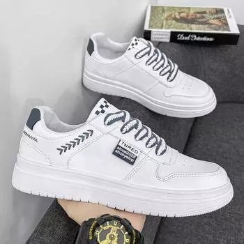 Men s 2025 New Style Paired with Spring and Summer Non Slip Breathable Student Board Shoes with Thick Soles 39