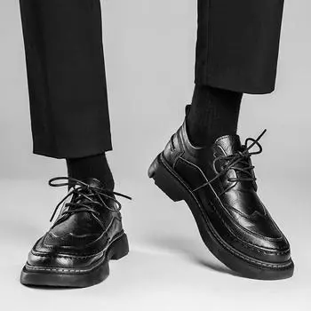 Men s 2025 new summer Korean version low-top leather shoes, youth outdoor casual shoes, fashion lace-up small leather shoes 39
