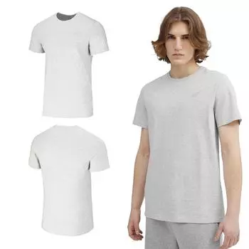 Men s 4F Shirt Black Grey 4FSS23TTSHM536 Xxl XXL серый