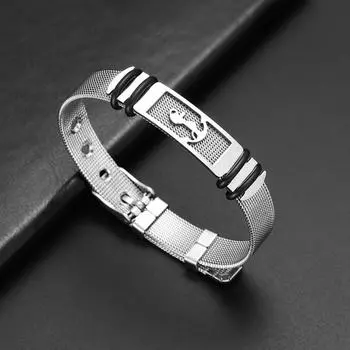 Мужской регулируемый браслет из нержавеющей стали, праздничный подарок, аксессуар для вечеринки