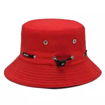 Men s and Women s Bucket Hat Cross-Border Minimalist Four Seasons Sun Hat K-style Casual Fashion Cap Red M(56-58cm)