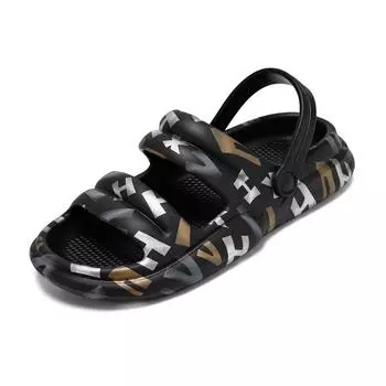 Men s and women s fashion casual comfortable soft-soled slippers beach shoes plus size sandals men s and women s slippers 36-37