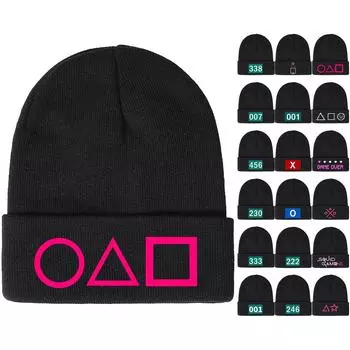 Men s And Women s Fashion Printed Pullover Hat Knitted One Size