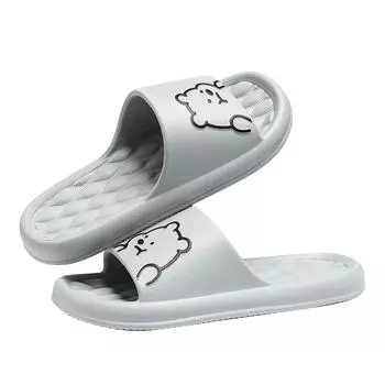 Men s and women s flat slippers Summer beach Eva soft sole slip sandals casual indoor bathroom non-slip shoes 36-37