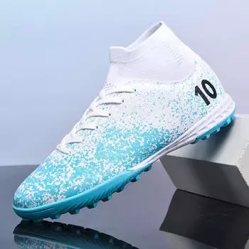 Men s and women s football shoes TF short nails broken nails AG long nails large size high top children s game sports shoes 32