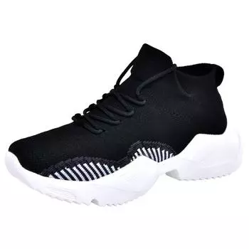 Men s and women s high top solid color lace-up casual sneakers comfortable breathable flat couple training running shoes 36