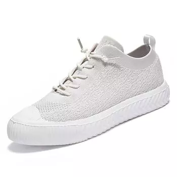 Men s and women s mesh breathable casual sports shoes lace-up vulcanized couples walking light spring and autumn new 35