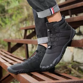 Men s Anti Slip Hiking Boots Women s Outdoor Warm Ankle Boots Luxury Designer Winter Hiking Work Shoes Couple s Plus Size Boots 36 красный