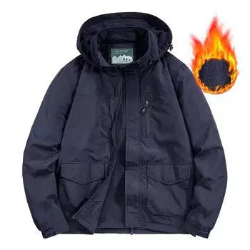 Men s Assault Jacket with Thick Fleece, Windproof, Waterproof and Warm Jacket, Outdoor Workwear XXXXXL