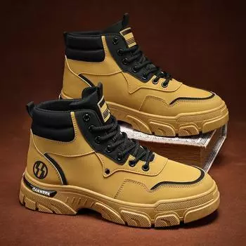 Men s Autumn 2024 Retro High-Top Martin Boots, Thick-Soled, All-Match Korean & British Style 40