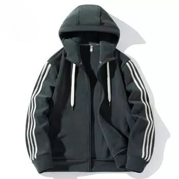 Men s Autumn and Winter New Outdoor Couple Windproof Fleece Cardigan Jacket Sportswear L