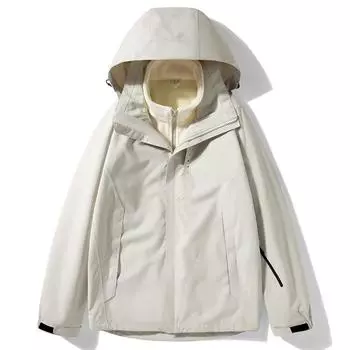 Мужской осенне-зимний комплект из двух предметов для отдыха на природе, молодежная теплая куртка «три в одном» M