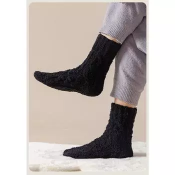 Men s Autumn and Winter Thickened Warm Home Floor Loose Loose Tube Socks 1 pair