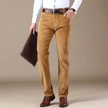 Men s Autumn Business Straight Slim Stretch Casual Trousers 40 чёрный