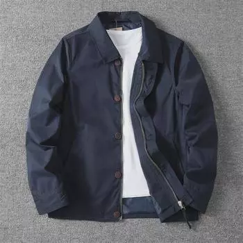 Men s Autumn Double-Layer Lapel Jacket: Casual Business and Sportswear Trend M чёрный