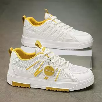 Мужские осенние кожаные перфорированные туфли на доске, повседневная спортивная обувь, дышащая и удобная повседневная обувь, мужские туфли на толстой подошве, увеличивающие рост 39