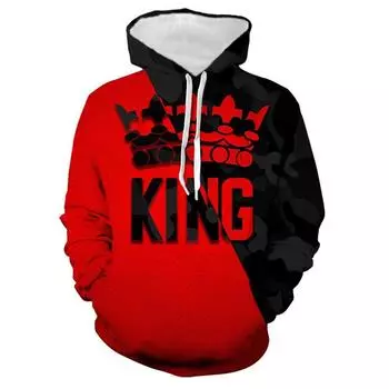 Мужская осенняя свободная повседневная модная толстовка с принтом в стиле колор-блок, трендовая толстовка S