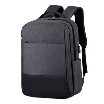 Men s Backpack, Large-capacity Business Commuting Computer Backpack, SUB Charging, Color-blocking Fashionable Casual Backpack