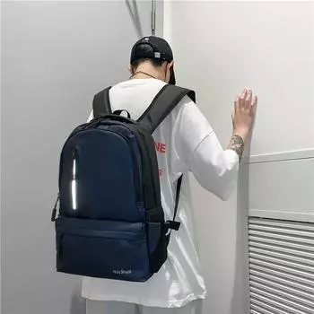 Мужской рюкзак, простая сумка для компьютера, легкий и короткий рюкзак для деловых поездок, большая вместимость 16 серый