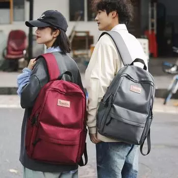 Men s Backpack Student Commuter Backpack Women s Computer Bag Large Capacity Schoolbag чёрный