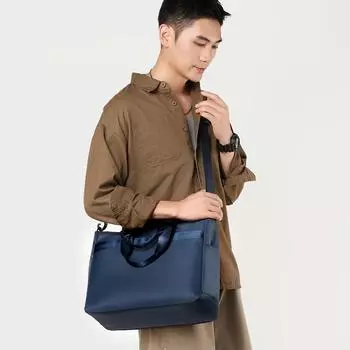 Мужская сумка, деловой портфель, сумка для ноутбука, сумка через плечо серый