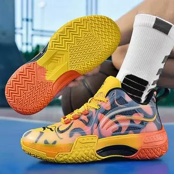 Men s Basketball Shoes Cushioned Breathable Sneaker Train Athletes High Quality Sport Shoe Lace Up Footwear Casual Sneaker 39-44 39 синий