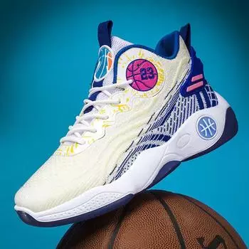 Men s Basketball Shoes Cushioned Breathable Sneakers Train Athletes High Quality Sports Shoes Non-Slip Footwear Casual Sneakers 39 синий