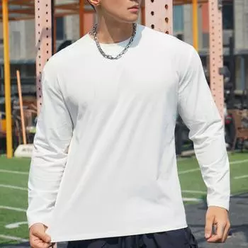 Men s Basketball Training Long-Sleeve Loose Cotton T-Shirt 3XL
