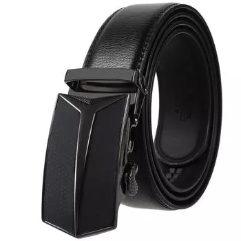 Men S Belt, Automatic Buckle Cowhide Belt Casual Business Ly36-1314-1 110cm-130cm