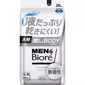 Men S Biore Face Dandruff Body SheetS без запаха 28 листов 259 мл