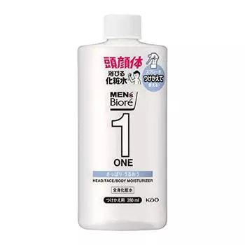 Men s Biore One (ONE) Whole Body Lotion Spray, Refreshing Moisturizing Type, Large Capacity, Replacement 280ml [Full body lotion that can be used for