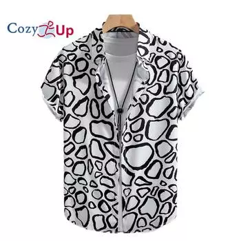 Men s Black and White Block Men s Short Sleeve Shirt Men s Shirt Summer 2025 S