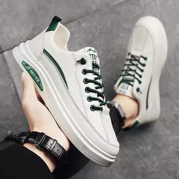 Men s Board All-Match Wear-Resistant Jogging Casual Single Tide Travel Shoes Plus Size 44 белый