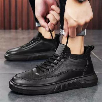 Men s board shoes autumn and winter new shoes low-top flat-bottomed black velvet thickened cotton shoes men s sports and leisure shoes 39