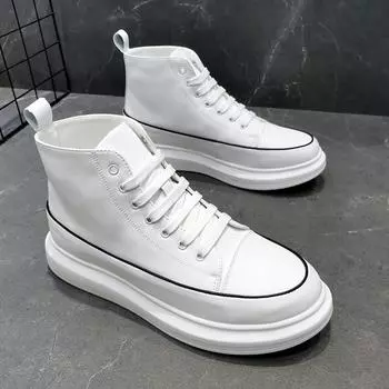 Men s board shoes four seasons soft sole simple McQueen white shoes live broadcast trend Wenzhou casual shoes women s couple shoes 35