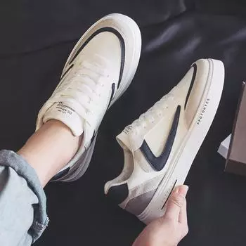 Men s board shoes new low-top canvas trendy shoes trendy men s shoes versatile casual sports board shoes white cloth shoes white shoes 39 темно-синий