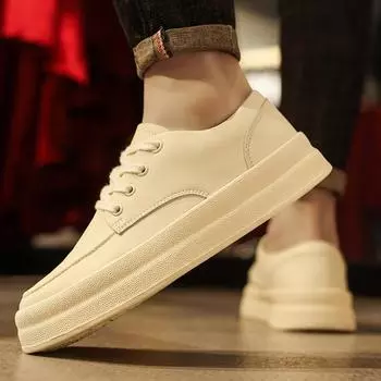 Men s board shoes Trendy minimalist designer style Youth Outdoor Party Leisure Walking Men s Hot selling Black quality Shoes 39 бежевый