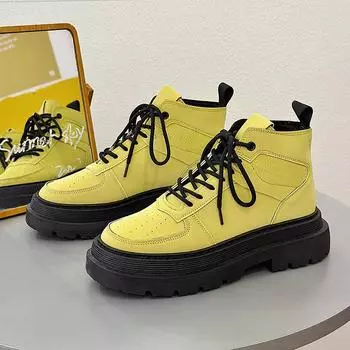 Men s Boot British Style Locomotive Boots 2024 New High-top Trend Hong Kong Style Mens Boots Shoes for Men Chelsea Boots Men 39 чёрный