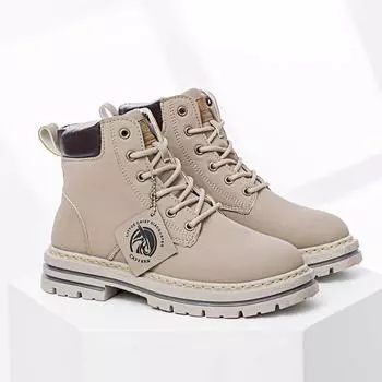 Men s boots autumn and winter outdoor casual boots workwear boots fashion versatile soft soled comfort leather boots youth boots 39