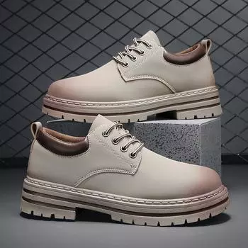 Men s boots yellow boots four season anti slip soft sole comfort outdoor boots fashion casual boots youth low top boots men shoe 39