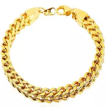 Мужской браслет из нержавеющей стали, ювелирные изделия, персонализированный подарок, трехцветный вариант, мужской персонализированный браслет