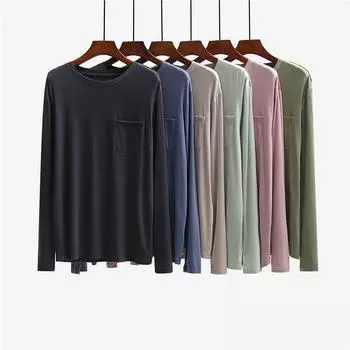 Men s Breathable Long-Sleeve Pajamas, Loose-Fit, Skin-Friendly, Large Sizes, Indoor/Outdoor Wear Extra Large