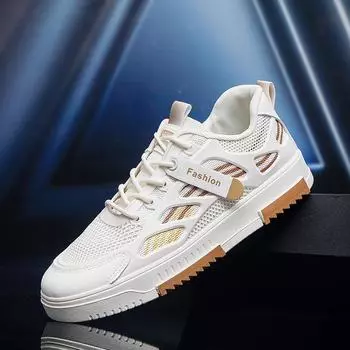 Men s breathable mesh flat sole casual shoes summer soft sole outdoor comfort walking shoes fashion youth versatile board shoes 42